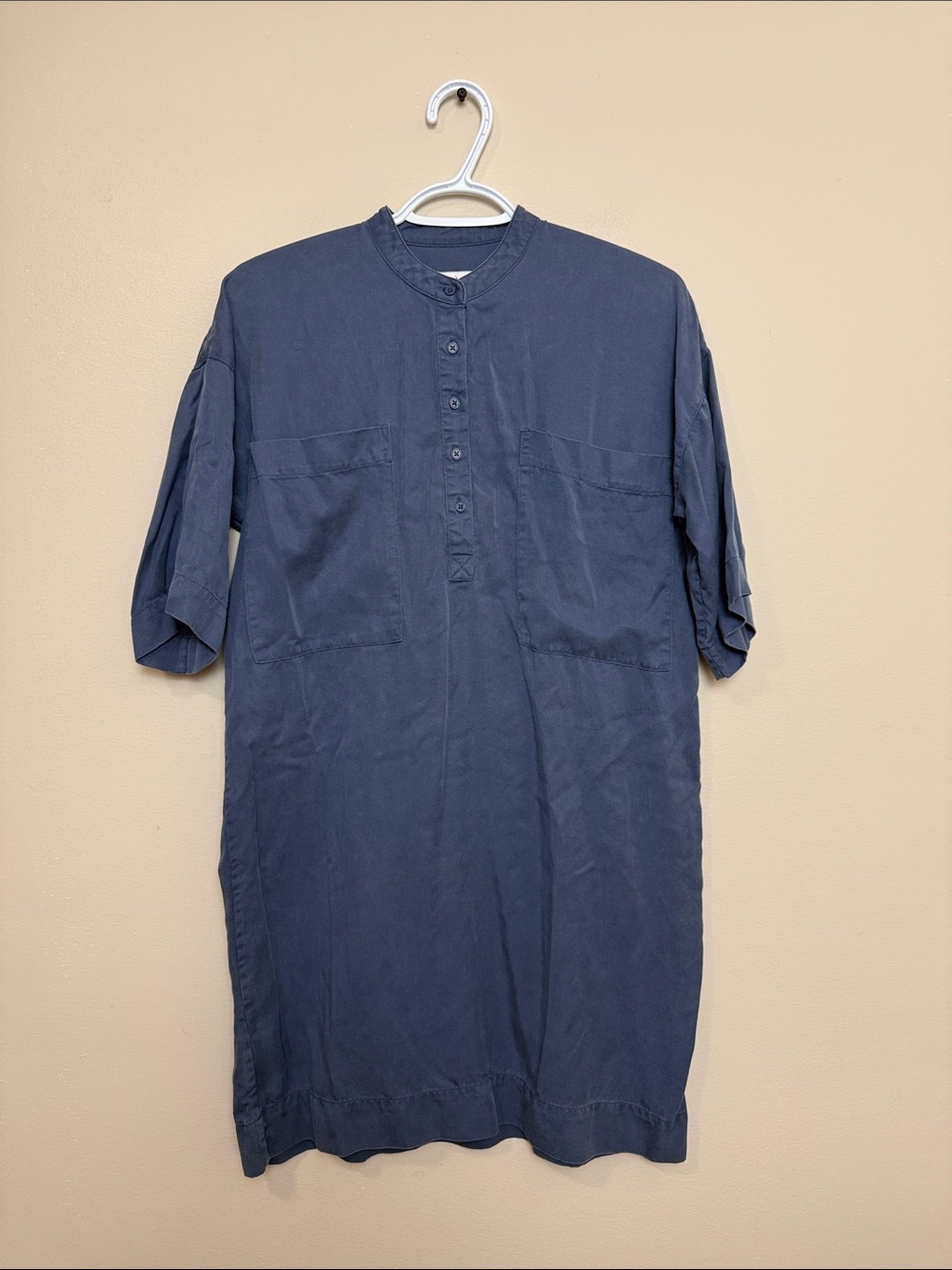 Frank +Oak Slate Blue Button-Front Top size XS